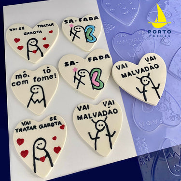 Folha de Modelagem - Coração Tablete Flork 250G / 200GR- PF894